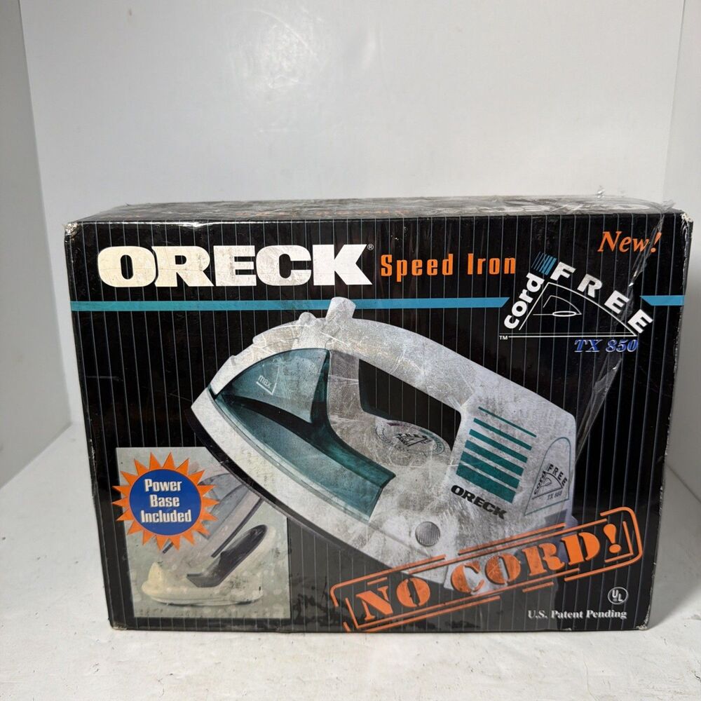 Oreck Speed Iron Cordless Model TX850 With Swivel Power Base Factory Sealed